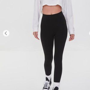 Basic High-Rise Leggings Black
